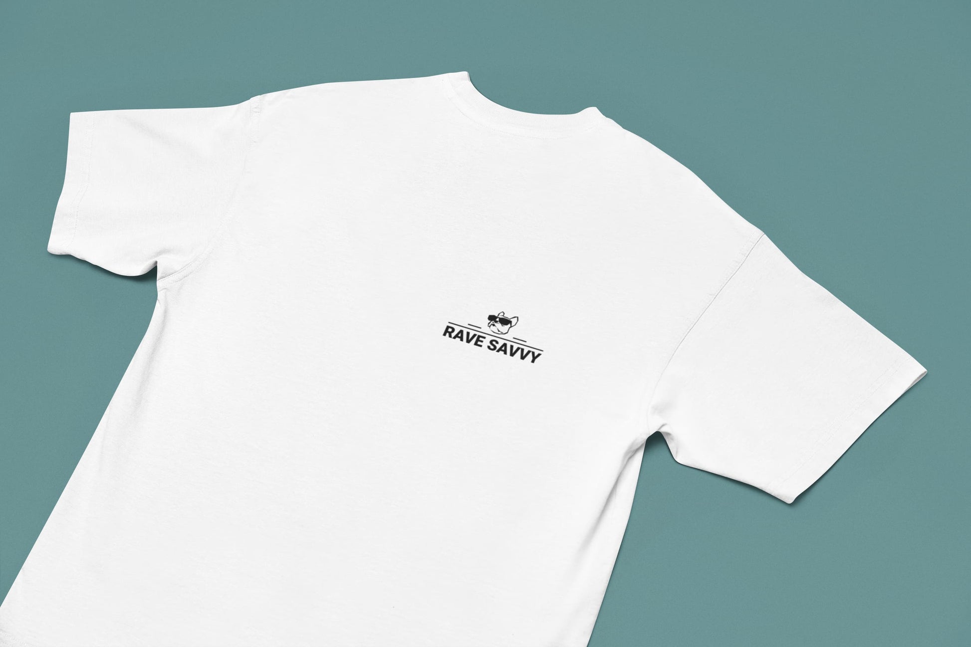 mock up the original with rave savvy logo white